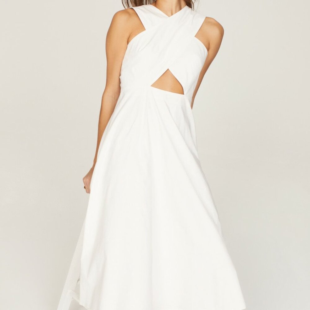 Rosetta Getty Collective White Crisscross Dress, 8